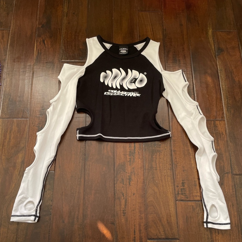 NAMED COLLECTIVE Black and White graphic shirt